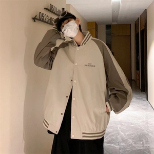 潮流夹克潮男春季棒球领夹克D42P55图片