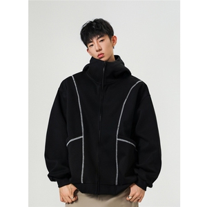 420克高品质重工刺绣专机针织开衫青春情侣外套XZ301A WT2506图片