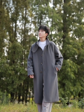 秋冬季毛呢大衣男韩版过膝呢子外套风衣XZ811A-F306-P128，男装风衣，星座811A