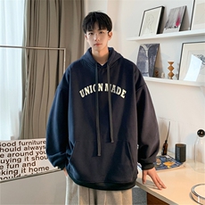 抖音品质23/秋季320G华棉男士连帽大码印花卫衣WYH3254-P45控68，男装卫衣，电商B370