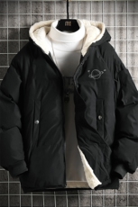 MY16238-P100加厚加绒连帽衣男大码服男面包服男网格挂拍，男装棉衣，电商A040A