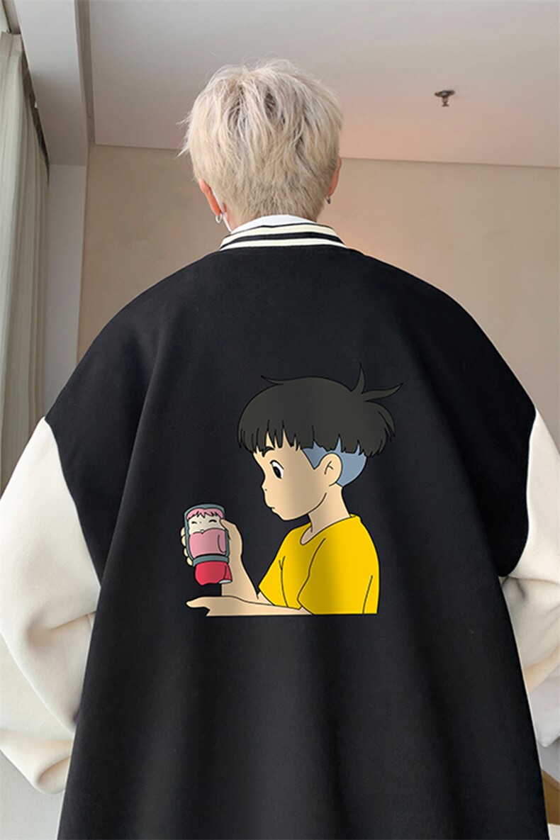 摇粒绒棒球服男大码开衫卫衣男夹克BF86200-P65,男装夹克,电商A040