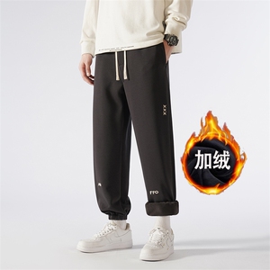 420g华棉复合奥利绒 加绒刺绣束脚卫裤K824特P49图片