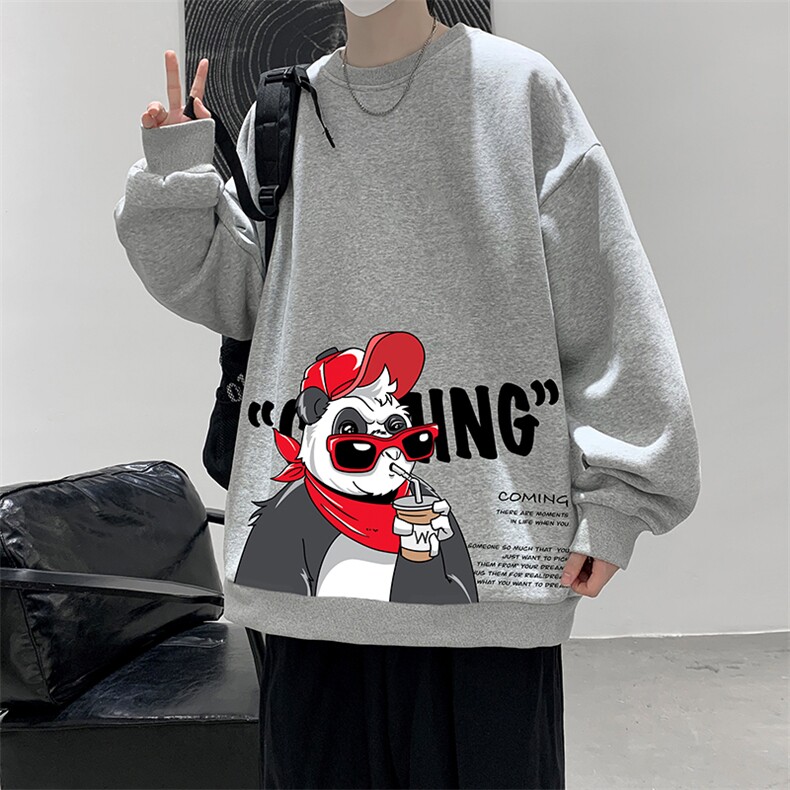 圆领卫衣男大码加厚加绒长袖t恤男S6218-P28加绒款-P33,男装卫衣,电商A040