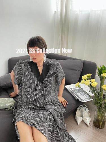 西装领几何图案ops，女装西装，G