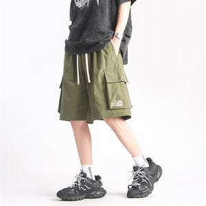 短裤男夏季新款港风宽松冰丝大码工装五分裤DK8856-P32图片
