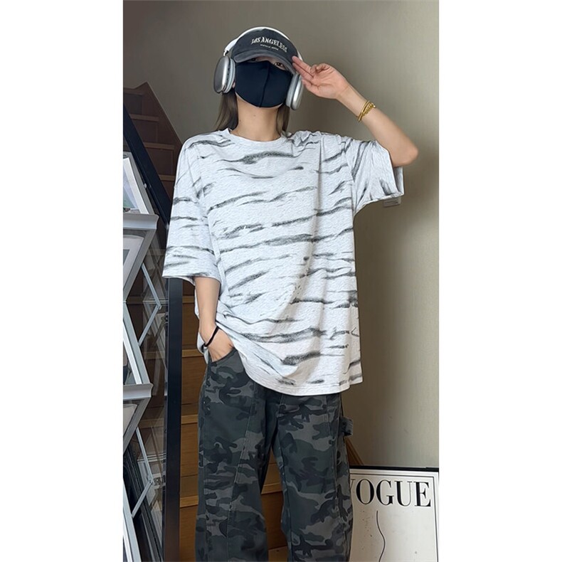 夏季潮牌扎染短袖T恤男宽松大码美式半袖体恤衫T3649-特价P30,男装T恤,电商A007