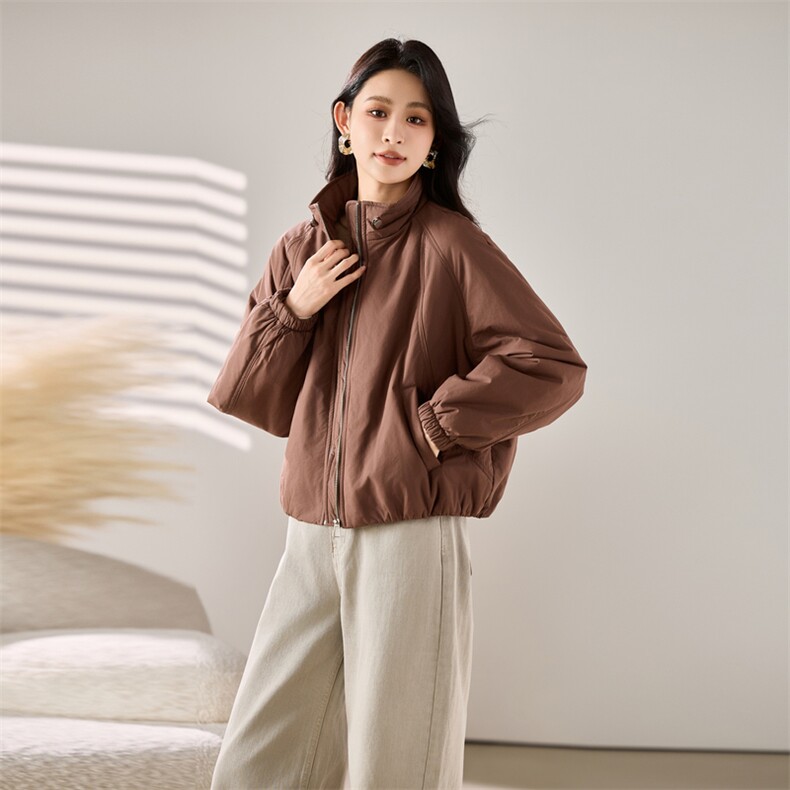 2025秋冬装新款立领夹棉小外套,女装棉衣/棉服,梦芯尔