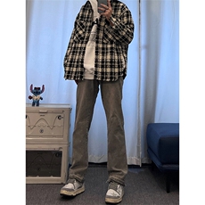 美式hiphop纯色修身直筒牛仔裤控价68，男装牛仔裤，星座310A-4
