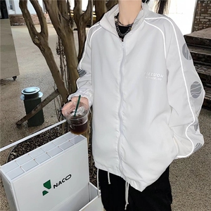外套单件百搭街头日系新款长袖ins气质简约原宿女夹克潮W4698-P53图片