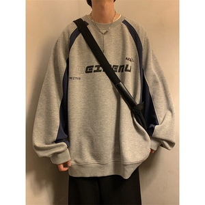 wassup happy长袖t恤男春秋季重磅美式上衣服潮牌高街宽松打底衫图片