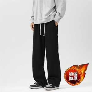 秋季阔腿卫裤男美式复古简约休闲宽松百搭运动长裤CK120/P55图片