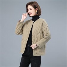 2020冬季新款简约时尚休闲舒适百搭圆领棉衣，女装棉衣/棉服，小林双子