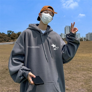 抖音得物供货 可提供视频 春装重磅美式宽松连帽卫衣DL2428图片
