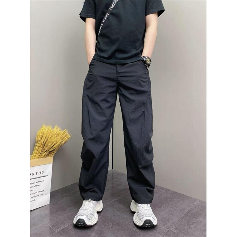 网图！新款夏季宽松休闲直筒裤纯色百搭-LK80100-特批35,男装休闲裤,电商A061