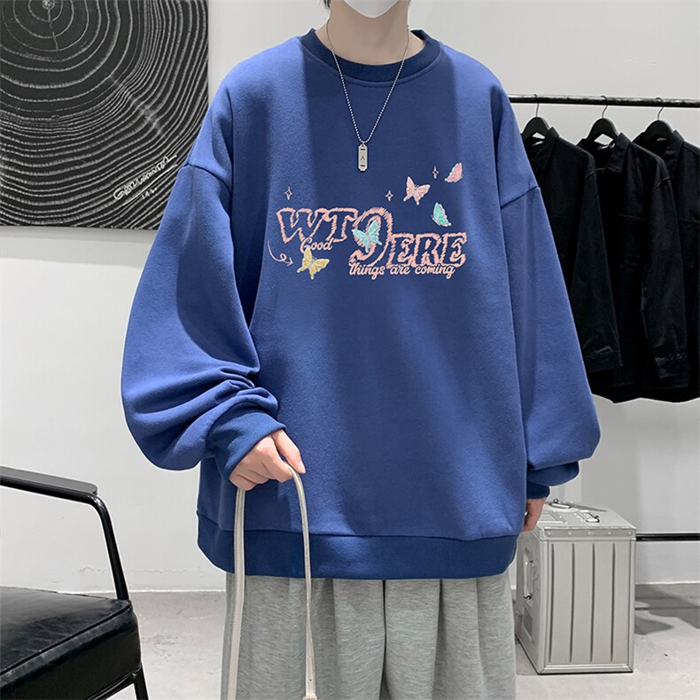 圆领卫衣男超大码胖子肥佬大号长袖t恤S6443-P28,男装卫衣,电商A040