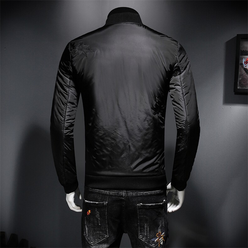 7133冬季新款加厚蚕丝棉服刺绣休闲保暖棉衣,男装棉衣,钱塘2010-1