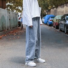 主推！港风休闲老爹宽松直筒男女牛仔裤X715NZ013P45控68，男装牛仔裤，星座715