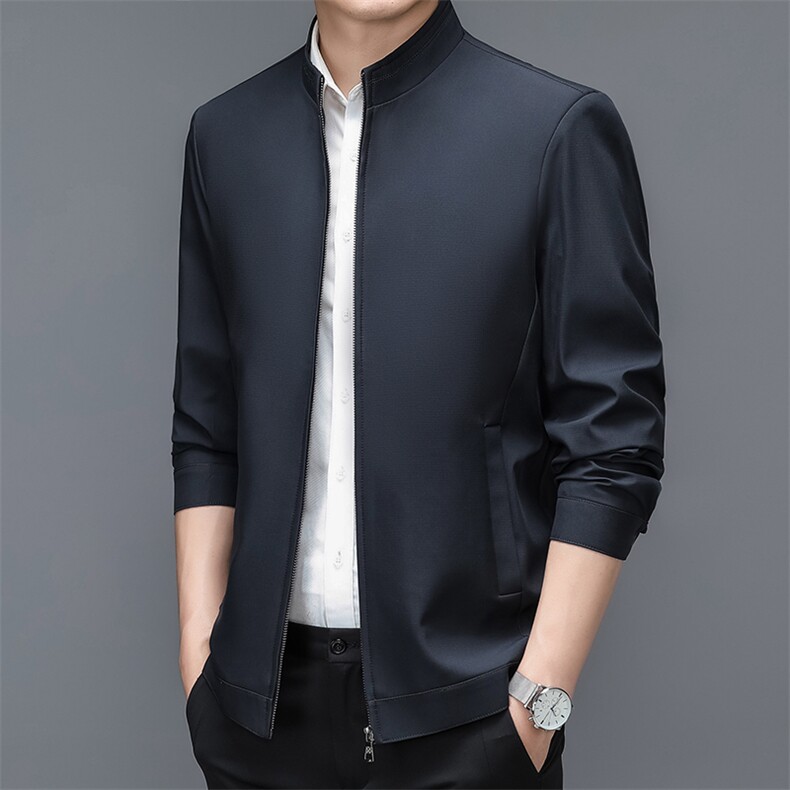 BJ22338钱塘2020-2春秋薄款中年男士商务休闲简约夹克外套P69,男装夹克,钱塘207-2