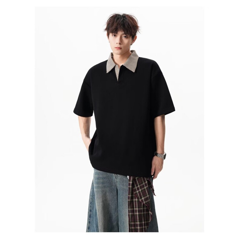 1506/QS2290/P35翻领短袖polo衫男潮牌夏季t恤韩版修身潮流上衣,男装T恤,星座1506