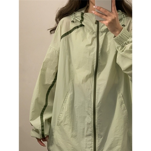 1中性风黄灯连帽滚边设计大码M-5XL潮牌防晒服男FS77005P45控68图片