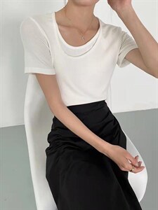 假两件T +设计师款裤子图片