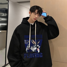 纯棉连帽卫衣男大码运动帽衫宽松薄WY2234-P35，男装卫衣，电商A040