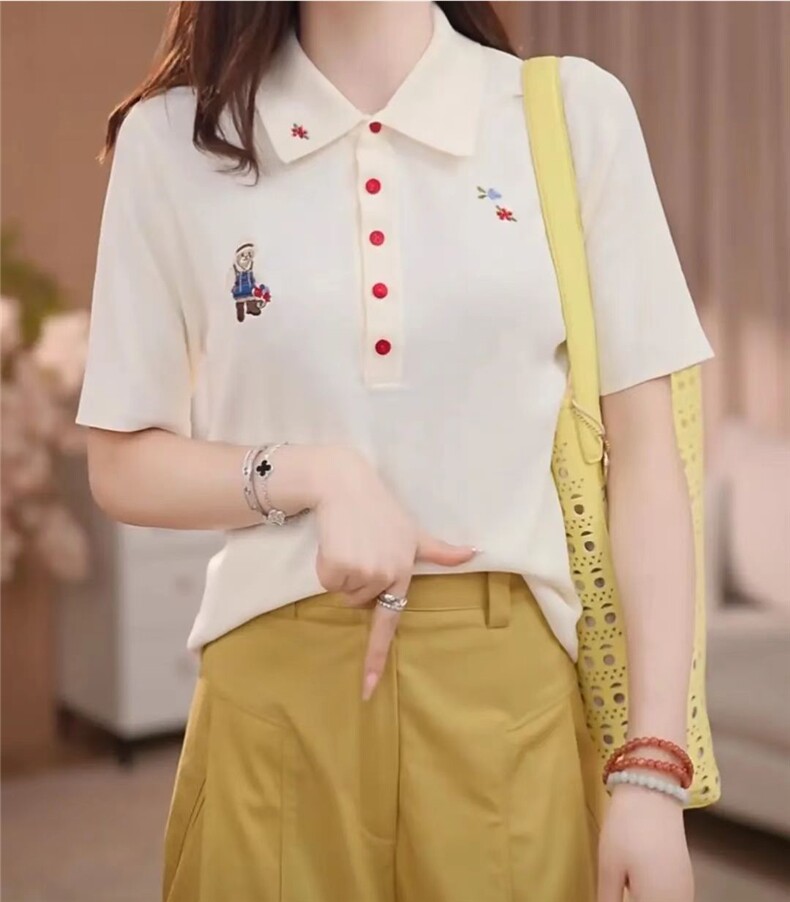 2025年秋季新款女士花朵刺绣百搭针织衫，女装针织衫/毛衣，沐策羊绒