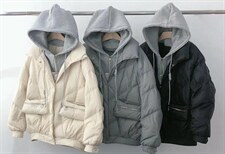 冬装新款羽绒服，拼接款90绒，女装羽绒服，她西子