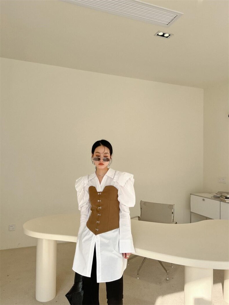 春季新款上新抹胸衬衫两件套，抹胸，LION&CAT(2F)