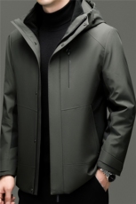2025一衣三穿短款羽绒服新款中年男士脱卸鹅绒90绒子鹅绒服外套，男装羽绒服，钱塘723