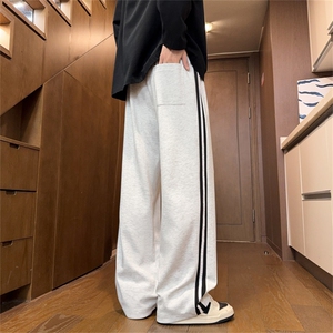 条纹设计感直筒休闲卫裤 CK63 M-3XL 特P30图片