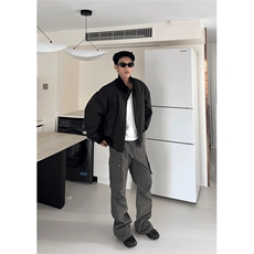 网图有货立领棒球棉服男廓形飞行夹克短款棉衣MY820-P98，男装夹克，星座1505