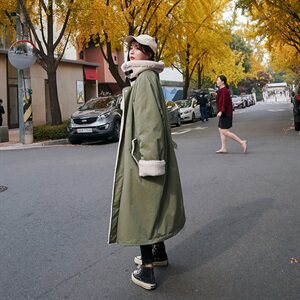 棉衣/棉服时尚潮流舒适长袖2020年冬季中长款优雅图片