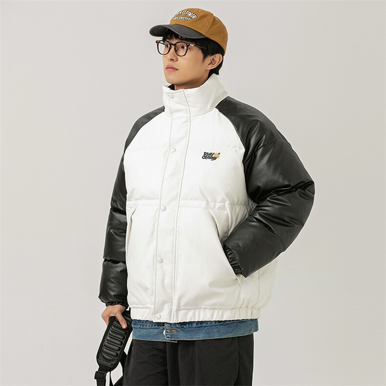 2026冬季新款男装日系潮牌拼色宽松休闲棉服加厚外套MY380-F148,男装棉衣,电商A101（原外27）