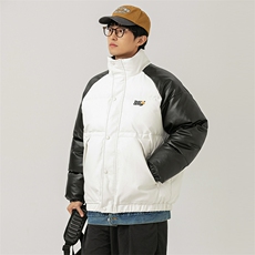 2026冬季新款男装日系潮牌拼色宽松休闲棉服加厚外套MY380-F148，男装棉衣，电商A101（原外27）