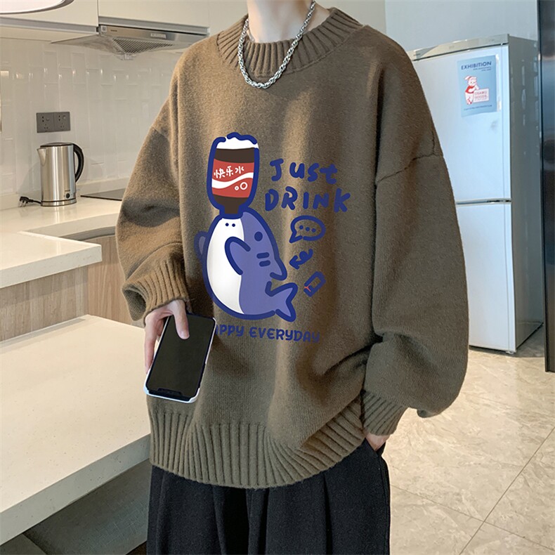 半高领毛衣男大码胖子针织衫毛线衣M18450-P45加绒款-P65,男装针织衫/毛衣,电商A040