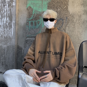 大货已出小众设计美式高街半拉链吊染刷毛渐变卫衣WY31-P68控88图片