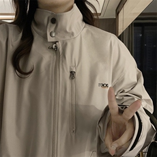潮牌纽扣翻领工装夹克男女春季宽松百搭拉链外套C796-P100，男装夹克，星座911-2(原星座613-2）