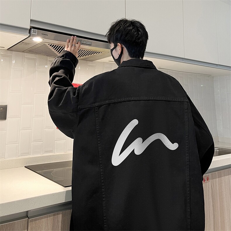 牛仔夹克男大码牛仔外套男茄克NJ77280-P60加绒款-P75,男装夹克,电商A040