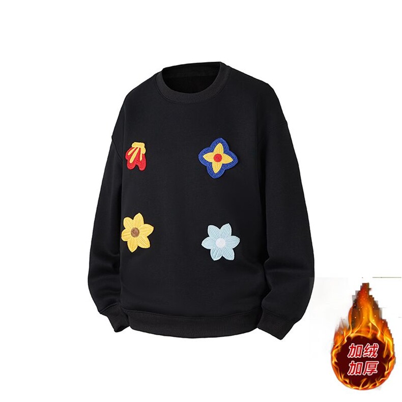 G63-常规特P47加绒特P53奥利绒华棉花卉刺绣圆领卫衣，男装卫衣，电商B369（原A024）