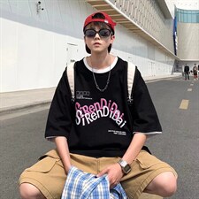 男潮流夏季圆领T恤宽松短袖T525P30，男装T恤，星座1116-2