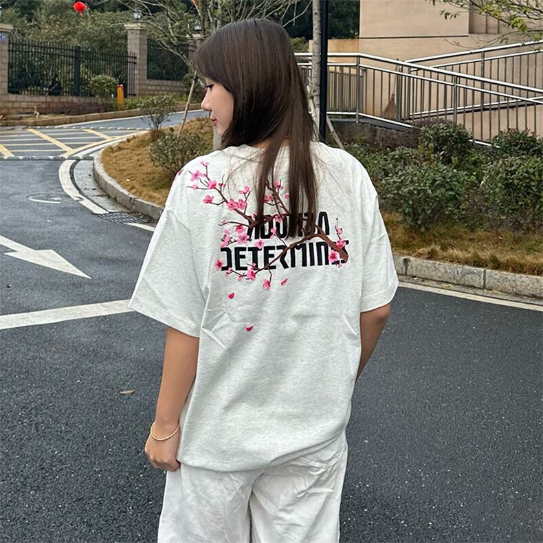 万针全刺绣工艺抖音得物高品质260克重磅纯棉双纱美式高街短袖T恤,男装T恤,电商A486-1