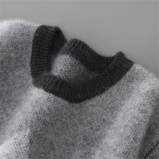 2025年秋季新款七针菱形格提花针织羊毛上衣时尚休闲通勤百搭，男装羊毛衫，雅邦羊绒