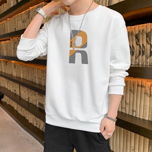 跑量卫衣男22秋季打底上衣潮流韩版宽松T恤时尚百搭长袖W090图片
