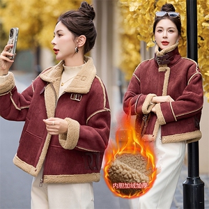 2025年冬季新款女时尚休闲皮毛一体外套图片