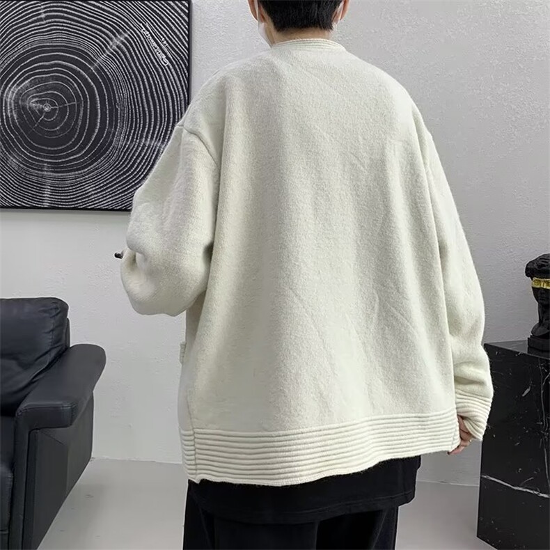 复古开衫毛衣男秋冬季纯色针织衫上衣MY121P53,男装针织衫/毛衣,星座1116-2