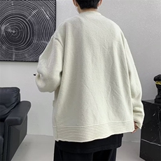 复古开衫毛衣男秋冬季纯色针织衫上衣MY121P53，男装针织衫/毛衣，星座1116-2