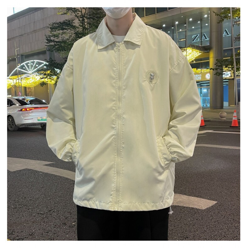 简约原宿风翻领夹克男女oversize休闲百搭外套JK669,男装夹克,星座1116A-1（原606A）