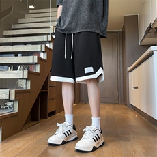 ！2024夏季新款男士撞色运动短裤学生潮牌五分裤DK270特P35，男装牛仔裤，电商B220